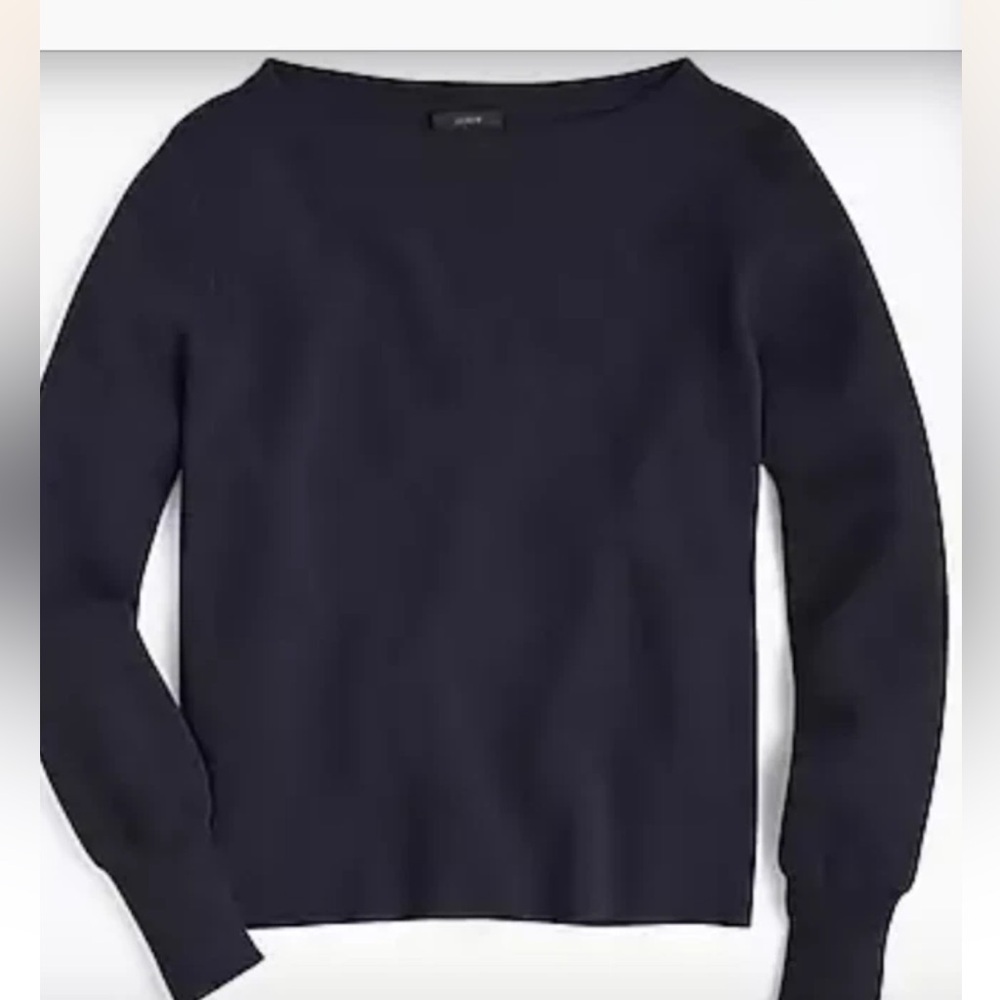 J. Crew Off-the-Shoulder Sweater in Navy